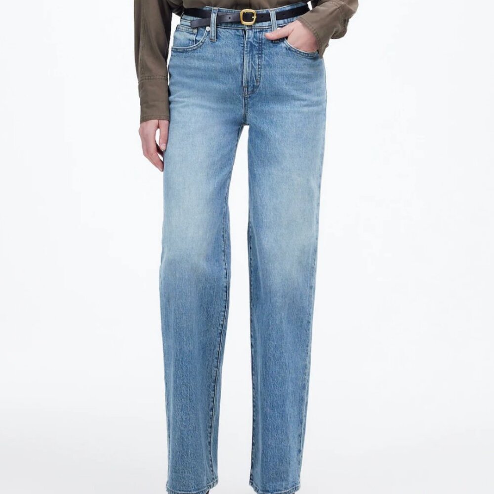 Madewell The Perfect Vintage Wide-Leg Jean - Raw hem - Size 27 - Enmore wash